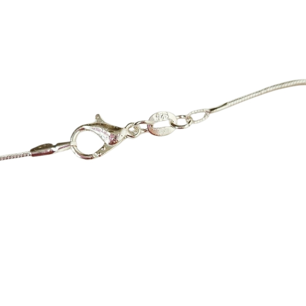 Silver Rhinestone Round Snap Necklace Ruby Red Cr… - image 7